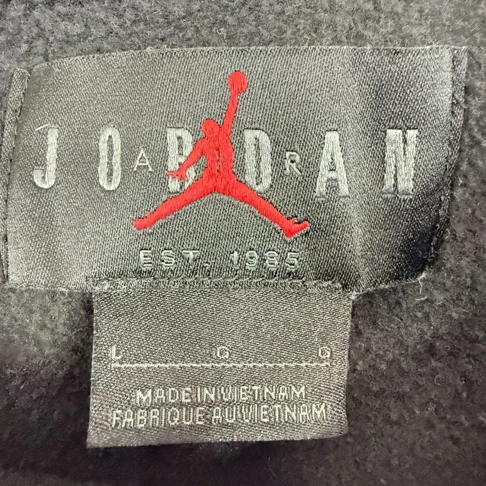 Jordan Jumpman Crewneck Sweatshirt Mens Large Black White‎ Logo Pockets